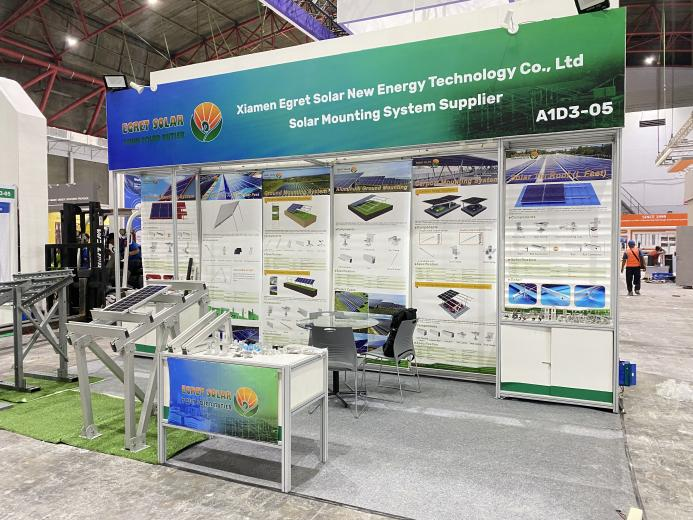 Монтажный кронштейн Egret Solar сияет на выставке Solartech Indonesia 2026
